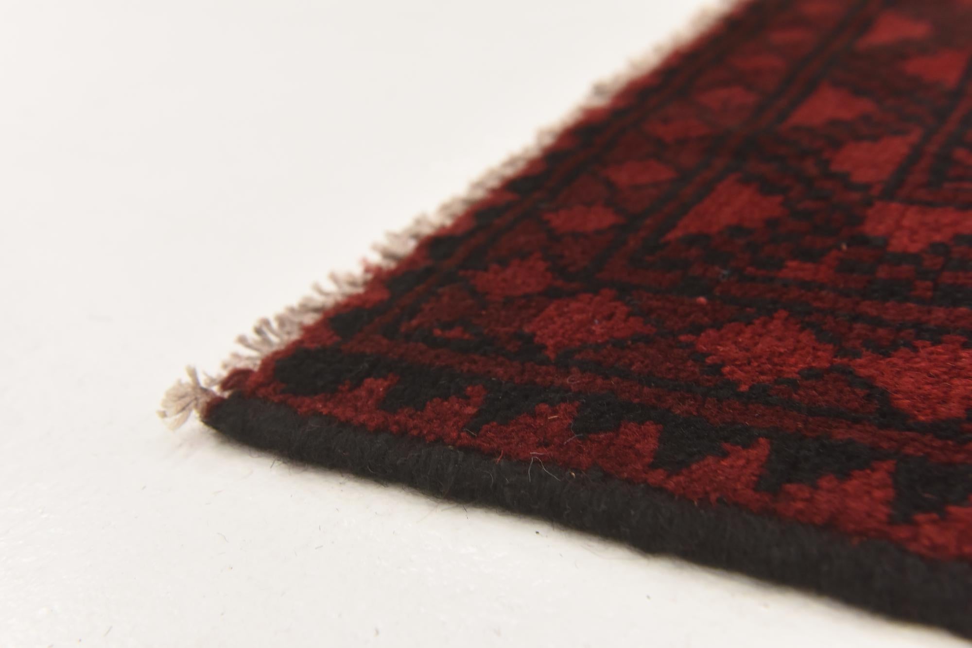 3' 3 x 4' 10 Hand Knotted Afghan Akhche Wool Rug