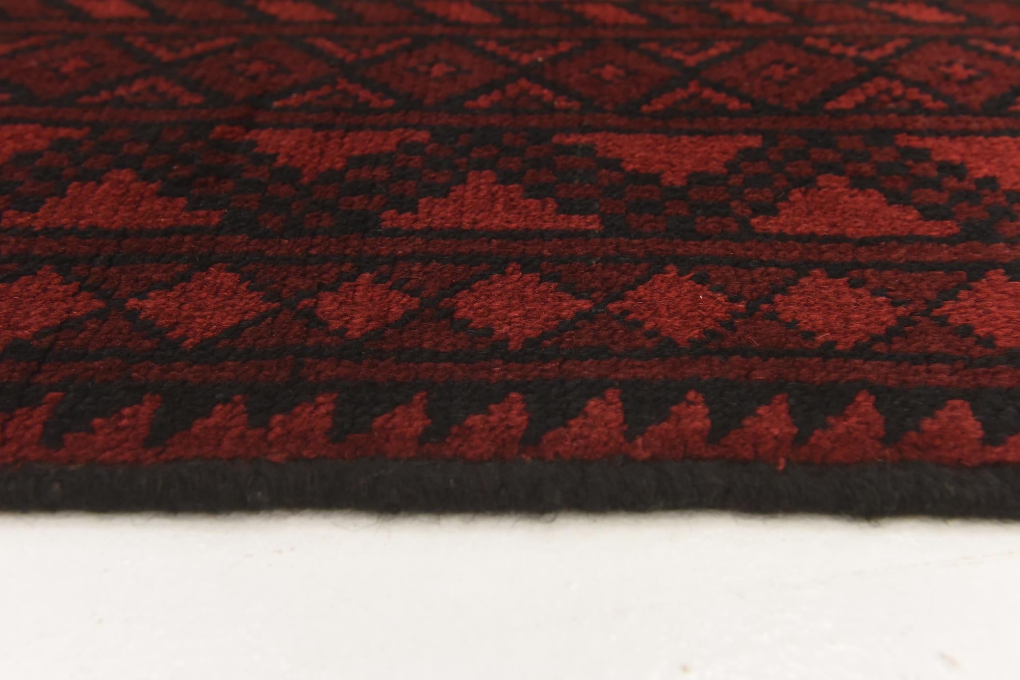 3' 3 x 4' 10 Hand Knotted Afghan Akhche Wool Rug