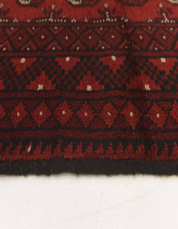 Detail image of 3' 2 x 4' 9  Hand Knotted Afghan Akhche Wool Rug