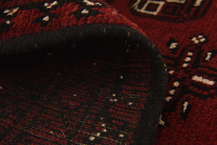 3' 3 x 4' 9 Hand Knotted Afghan Akhche Wool Rug