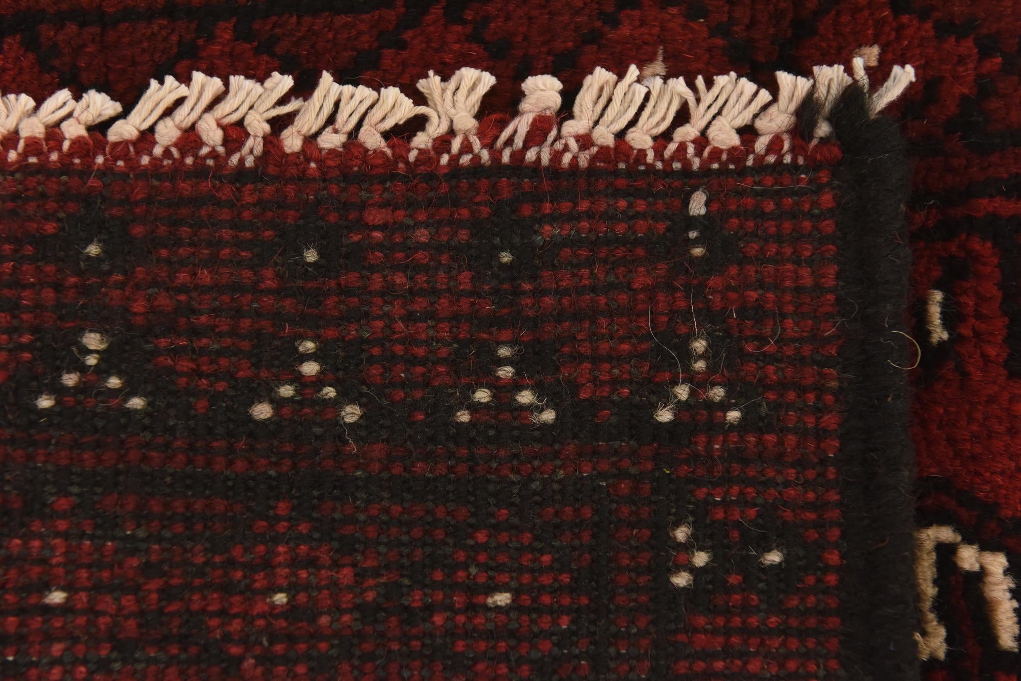 3' 3 x 4' 9 Hand Knotted Afghan Akhche Wool Rug