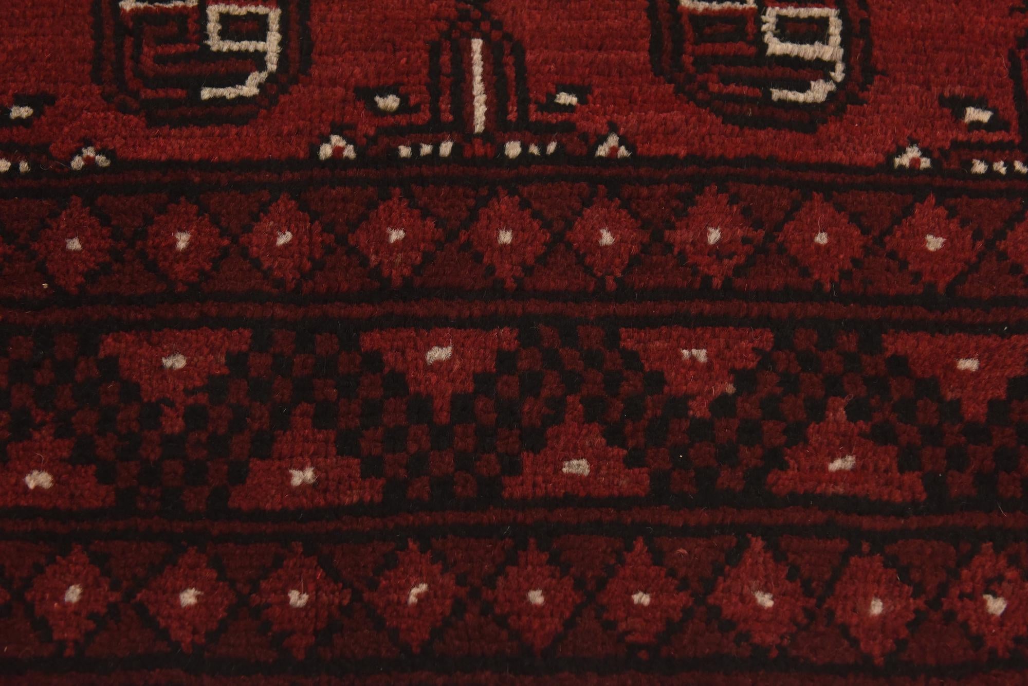 3' 3 x 4' 9 Hand Knotted Afghan Akhche Wool Rug