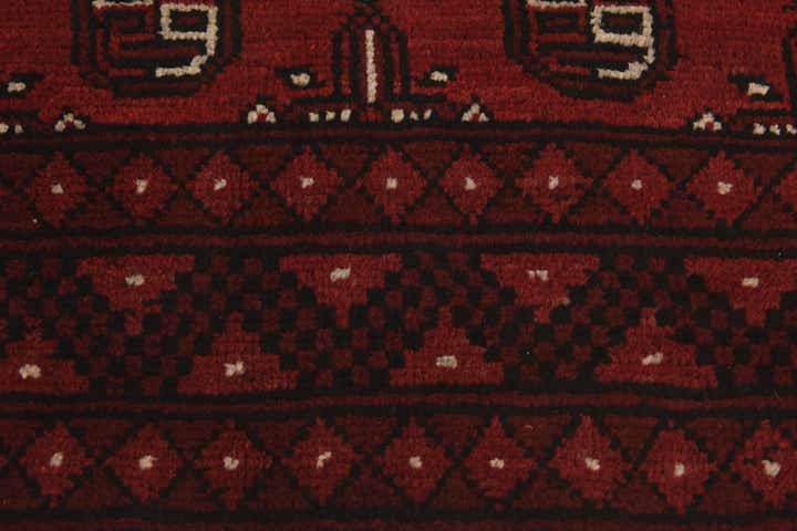 3' 3 x 4' 9 Hand Knotted Afghan Akhche Wool Rug