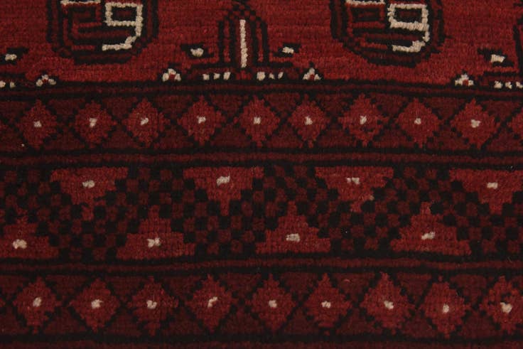 Detail image of 3' 3 x 4' 9 Hand Knotted Afghan Akhche Wool Rug