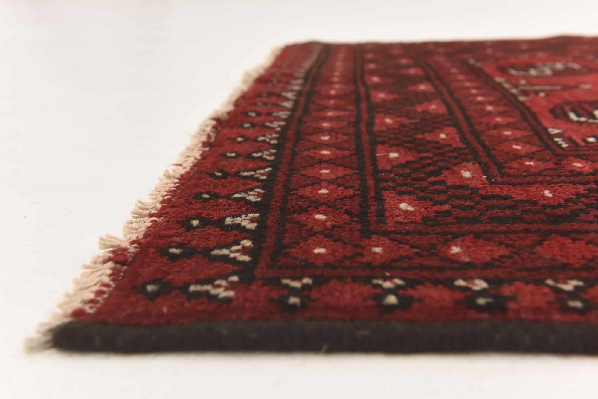3' 3 x 4' 9 Hand Knotted Afghan Akhche Wool Rug