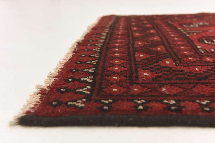 3' 3 x 4' 9 Hand Knotted Afghan Akhche Wool Rug