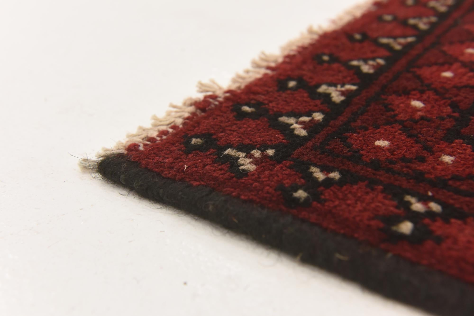 3' 3 x 4' 9 Hand Knotted Afghan Akhche Wool Rug