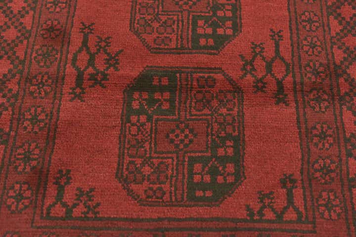 3' 3 x 6' 4 Hand Knotted Afghan Akhche Wool Rug