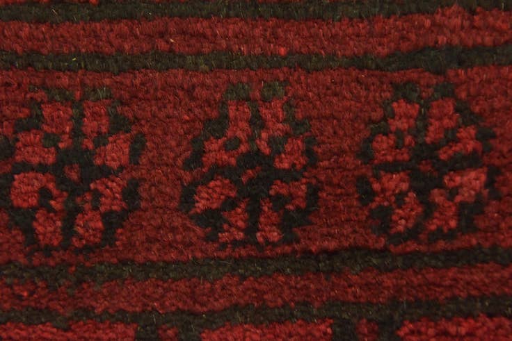 Detail image of 3' 3 x 6' 4 Hand Knotted Afghan Akhche Wool Rug