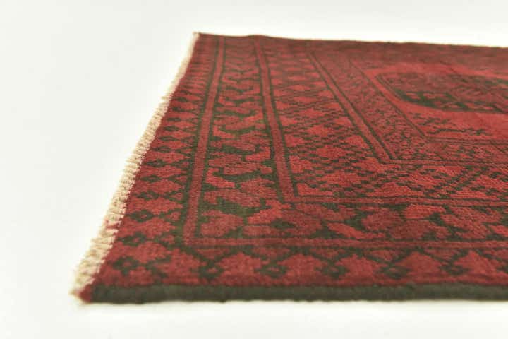 3' 3 x 6' 4 Hand Knotted Afghan Akhche Wool Rug