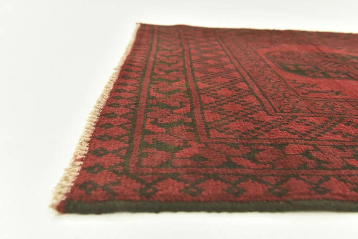 Detail image of 3' 3 x 6' 4 Hand Knotted Afghan Akhche Wool Rug