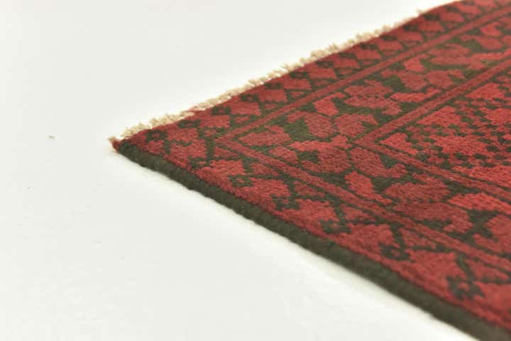 3' 3 x 6' 4 Hand Knotted Afghan Akhche Wool Rug