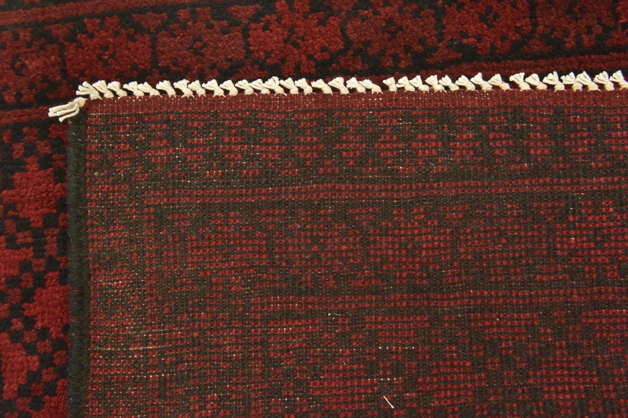 3' 5 x 6' 3 Hand Knotted Afghan Akhche Wool Rug
