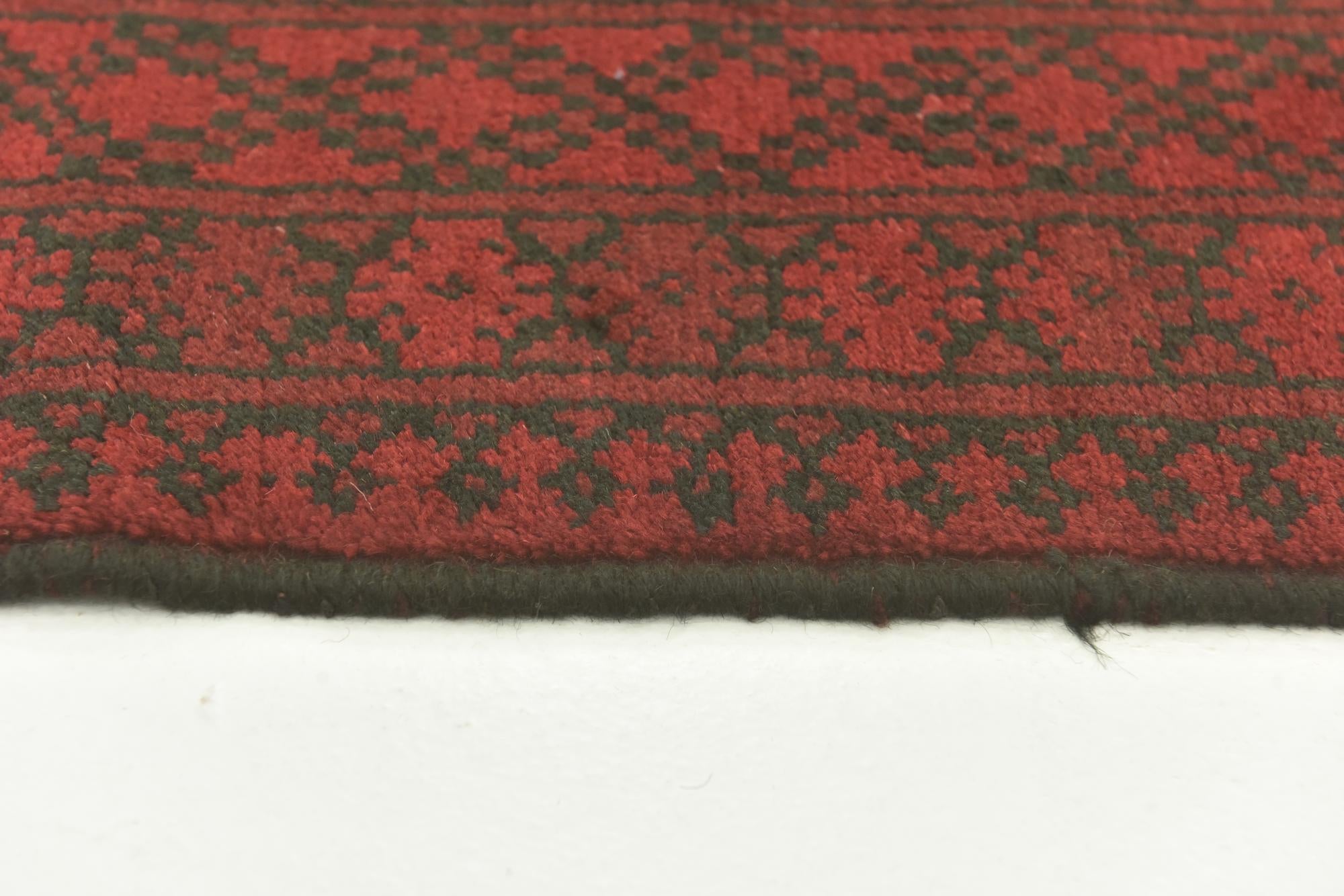 3' 5 x 6' 3 Hand Knotted Afghan Akhche Wool Rug