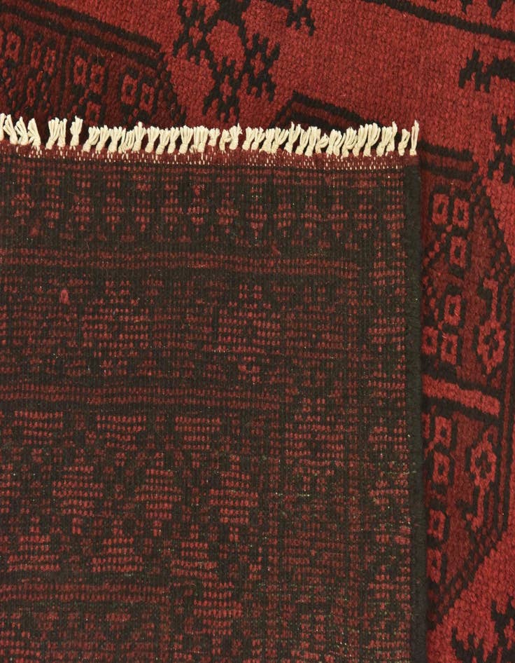 Detail image of 4' 10 x 6' 3  Hand Knotted Afghan Akhche Wool Rug
