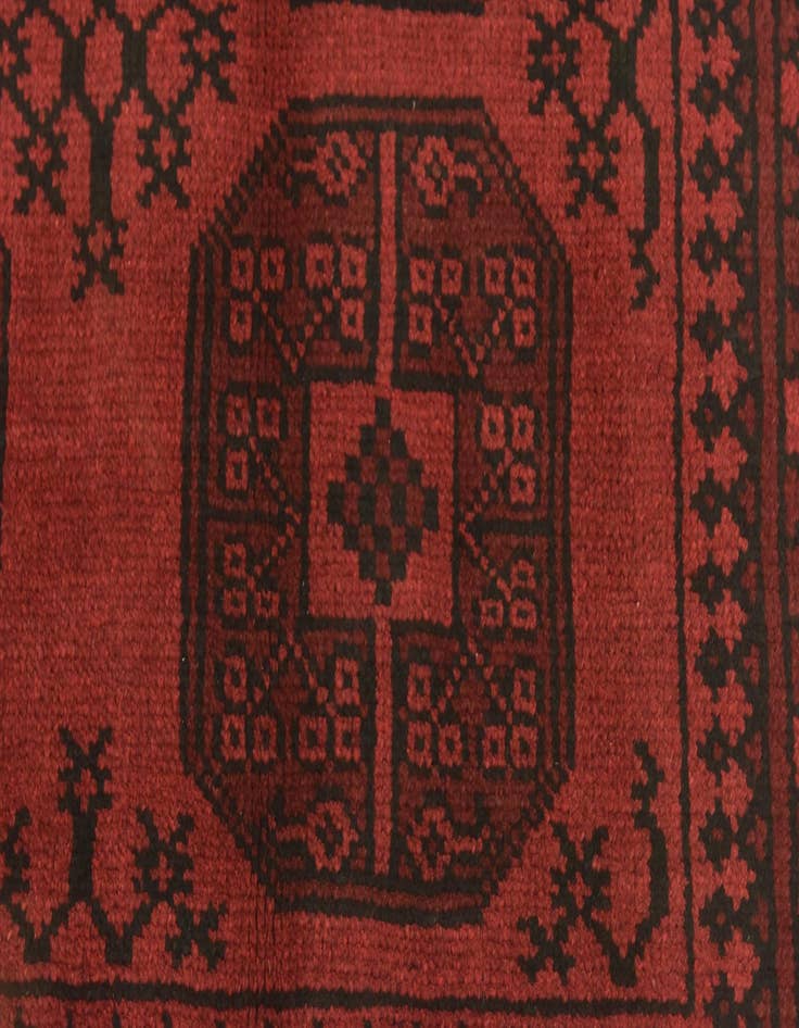 Detail image of 4' 10 x 6' 3  Hand Knotted Afghan Akhche Wool Rug