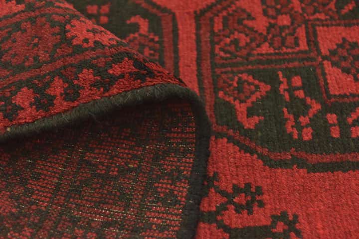 5' x 6' 5 Hand Knotted Afghan Akhche Wool Rug