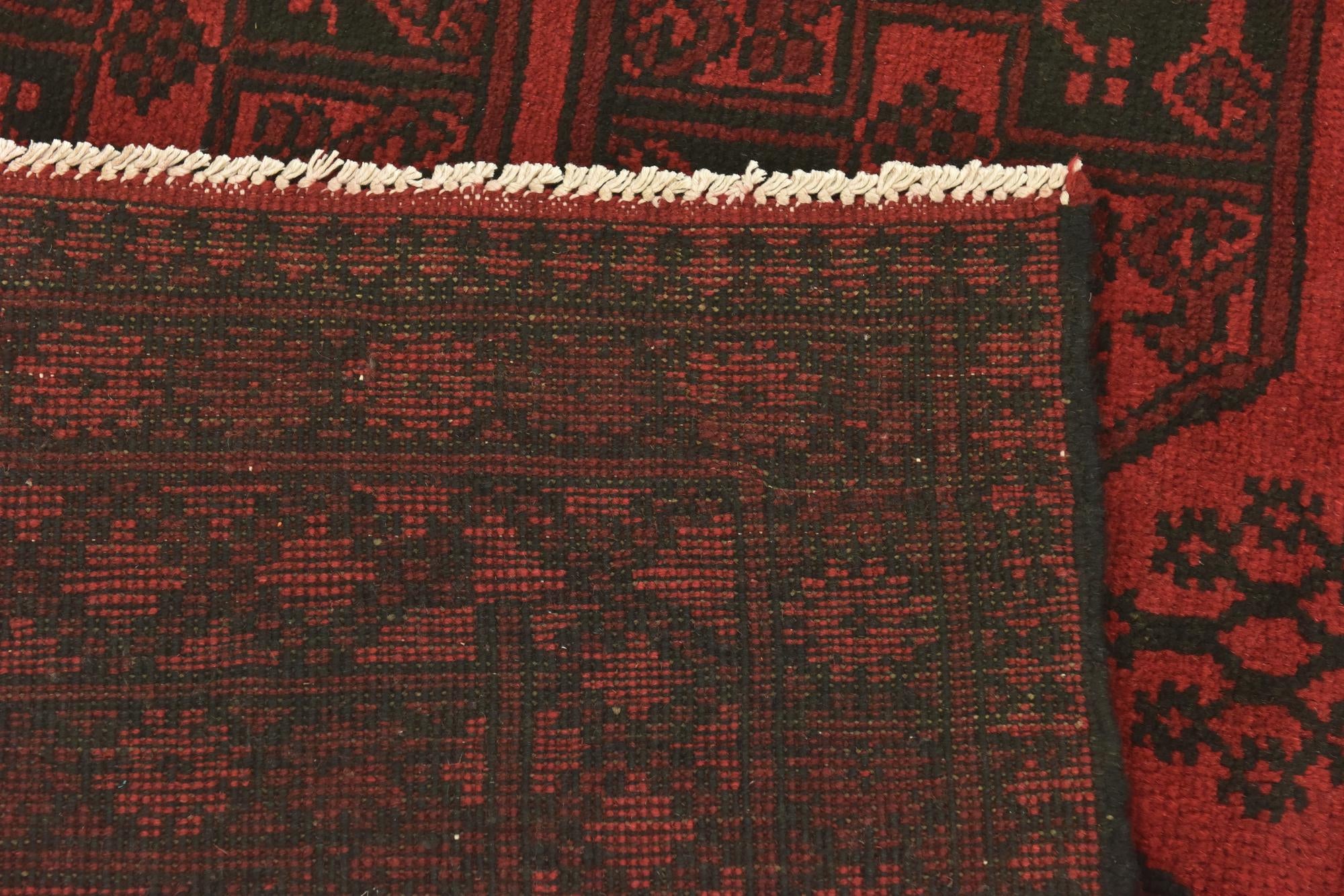 5' x 6' 5 Hand Knotted Afghan Akhche Wool Rug