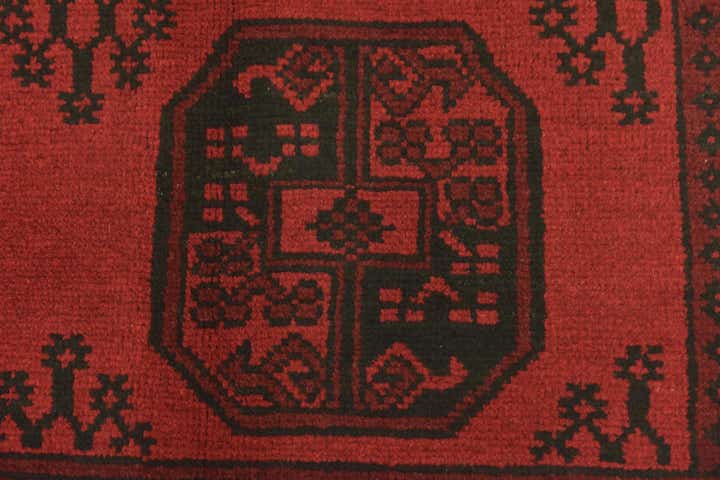 5' x 6' 5 Hand Knotted Afghan Akhche Wool Rug