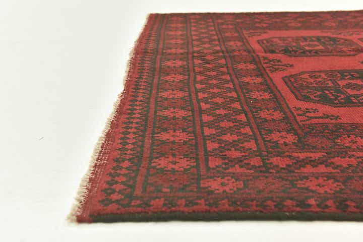 5' x 6' 5 Hand Knotted Afghan Akhche Wool Rug