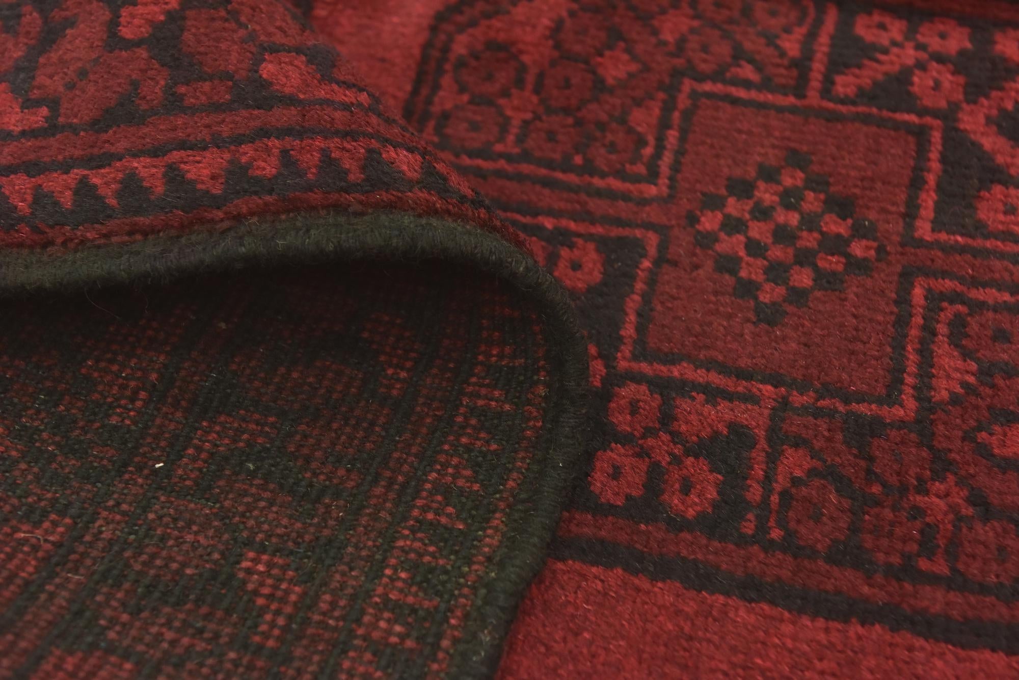5' x 6' 5 Hand Knotted Afghan Akhche Wool Rug
