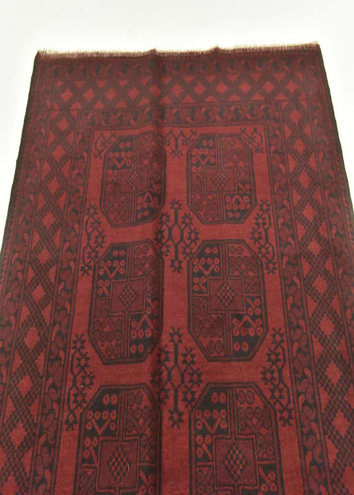 5' x 6' 5 Hand Knotted Afghan Akhche Wool Rug