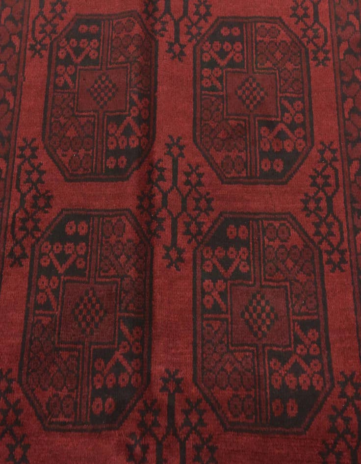 Detail image of 5' x 6' 5 Hand Knotted Afghan Akhche Wool Rug