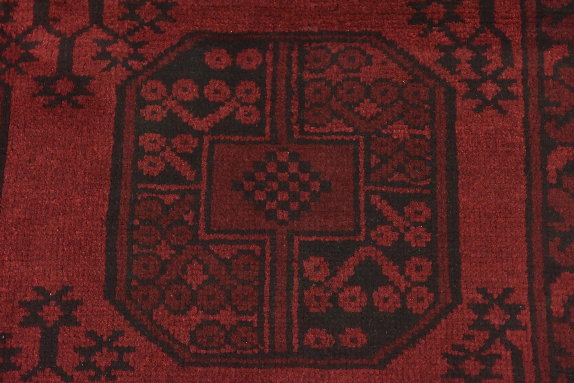 5' x 6' 5 Hand Knotted Afghan Akhche Wool Rug