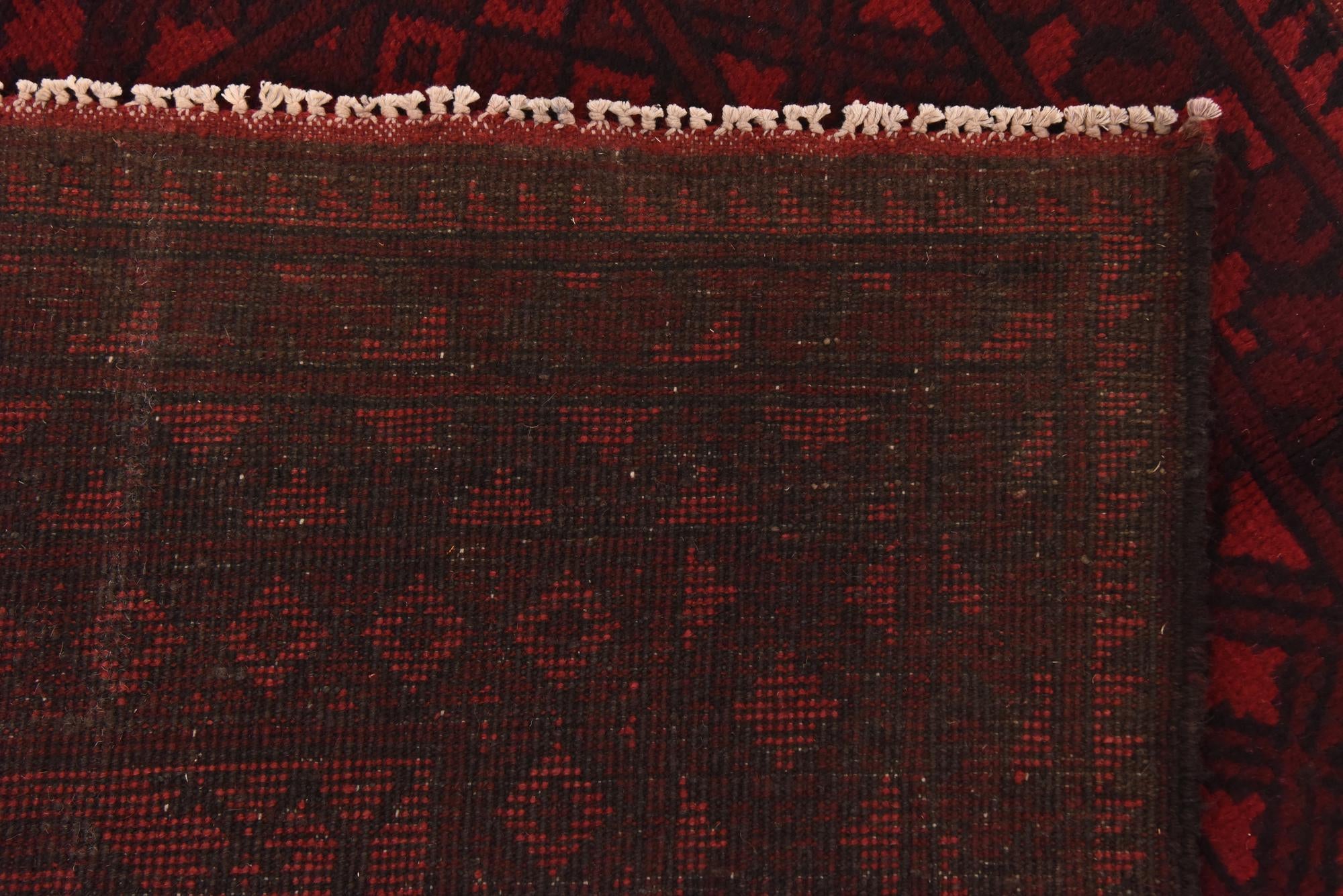 4' 11 x 6' 5 Hand Knotted Afghan Akhche Wool Rug