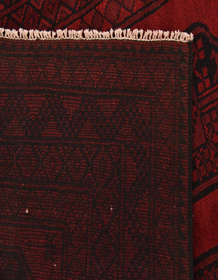 Detail image of 4' 11 x 6' 4  Hand Knotted Afghan Akhche Wool Rug