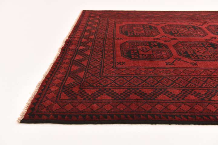 4' 11 x 6' 4 Hand Knotted Afghan Akhche Wool Rug
