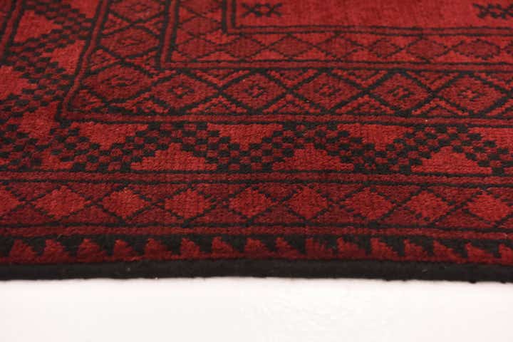 4' 11 x 6' 4 Hand Knotted Afghan Akhche Wool Rug