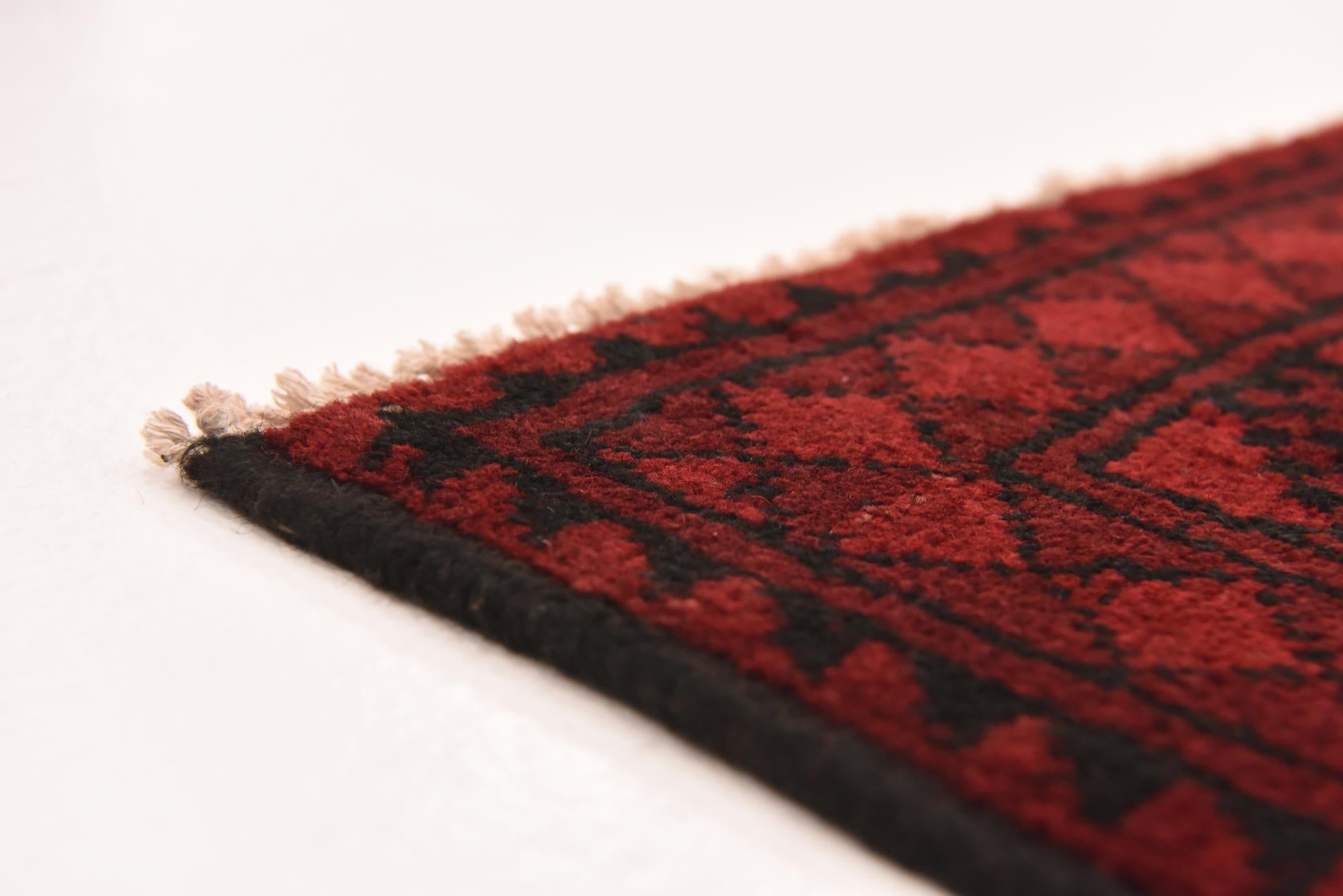 4' 11 x 6' 4 Hand Knotted Afghan Akhche Wool Rug