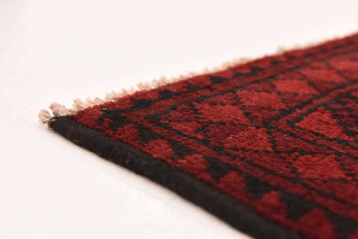 4' 11 x 6' 4 Hand Knotted Afghan Akhche Wool Rug