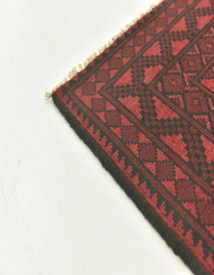 Detail image of 4' 10 x 6' 4 Hand Knotted Afghan Akhche Wool Rug