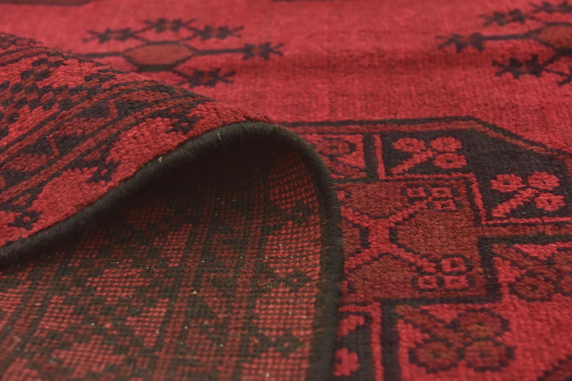 5' x 6' 2 Hand Knotted Afghan Akhche Wool Rug