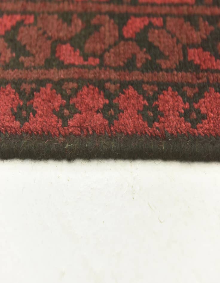 Detail image of 4' 9 x 6' 4  Hand Knotted Afghan Akhche Wool Rug