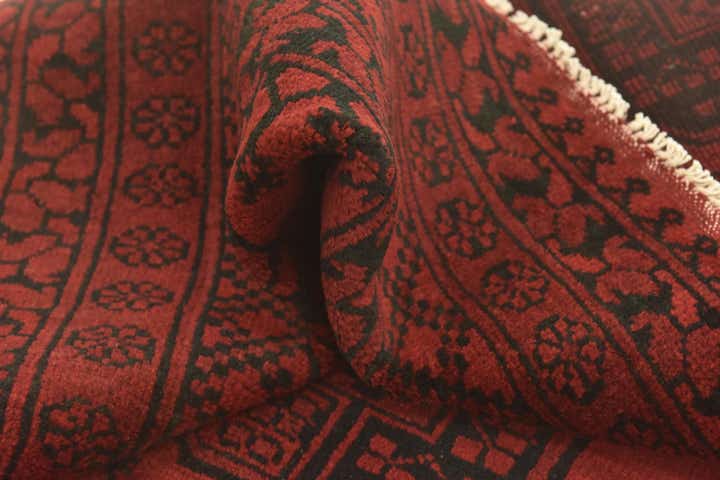 5' x 6' 6 Hand Knotted Afghan Akhche Wool Rug