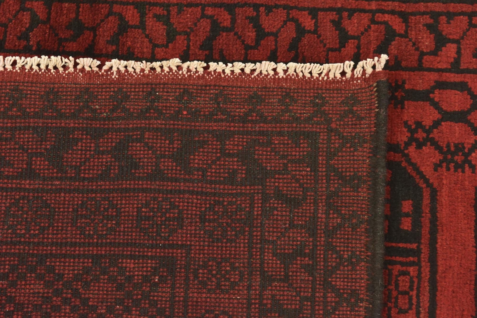 5' x 6' 6 Hand Knotted Afghan Akhche Wool Rug