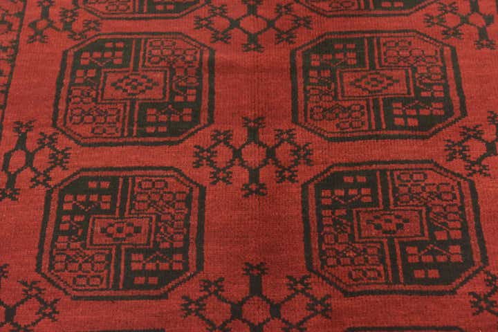 5' x 6' 6 Hand Knotted Afghan Akhche Wool Rug