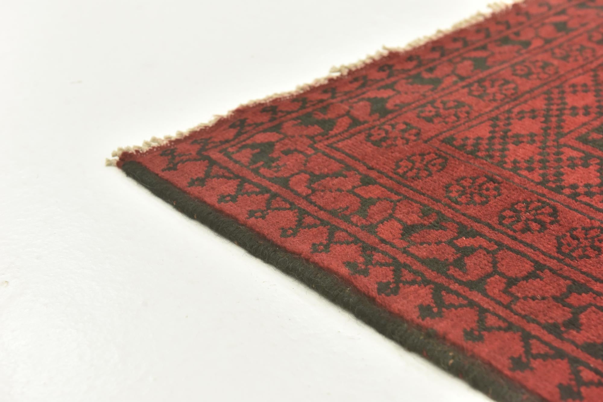 5' x 6' 6 Hand Knotted Afghan Akhche Wool Rug