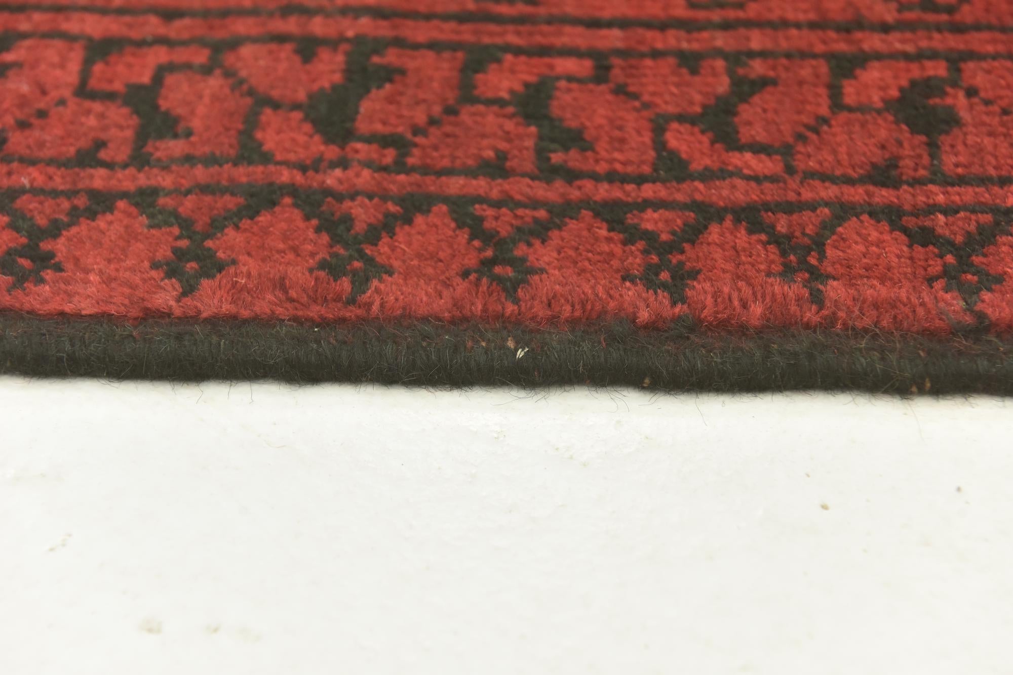 5' x 6' 6 Hand Knotted Afghan Akhche Wool Rug