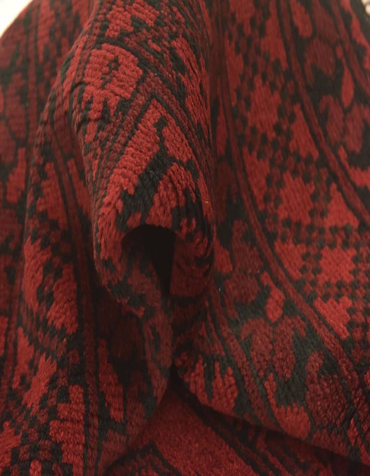 Detail image of 5' x 6' 6 Hand Knotted Afghan Akhche Wool Rug