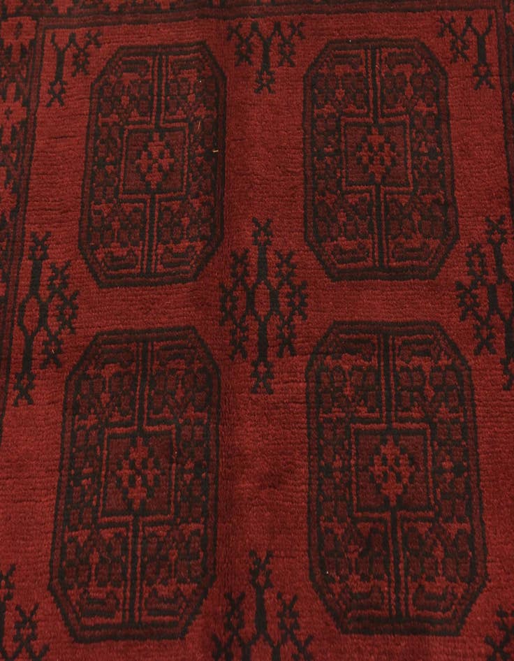 Detail image of 5' x 6' 6 Hand Knotted Afghan Akhche Wool Rug