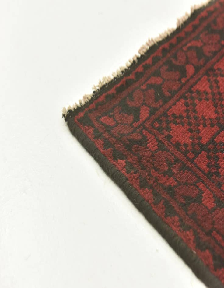 Detail image of 5' x 6' 6 Hand Knotted Afghan Akhche Wool Rug