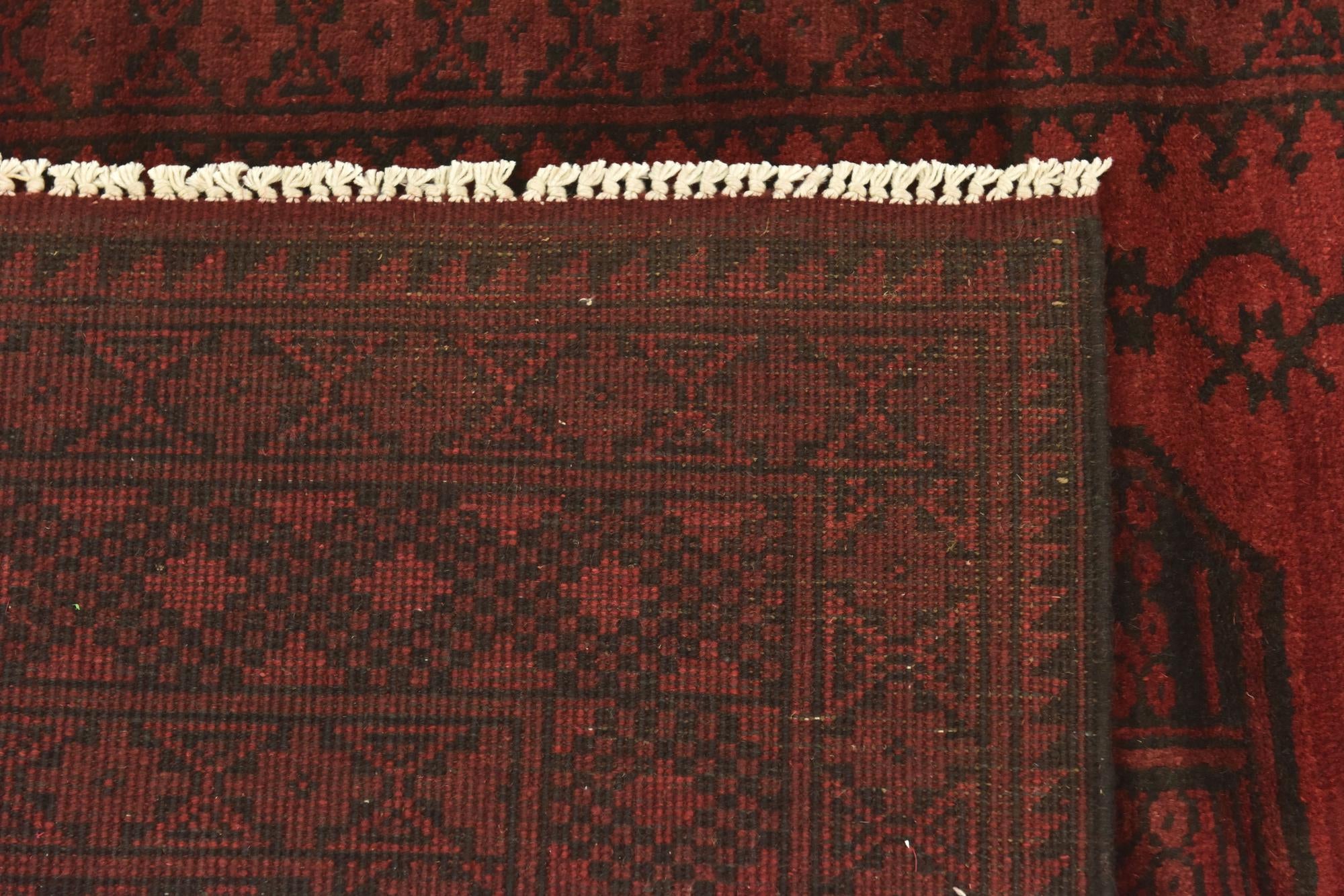 5' x 6' 4 Hand Knotted Afghan Akhche Wool Rug