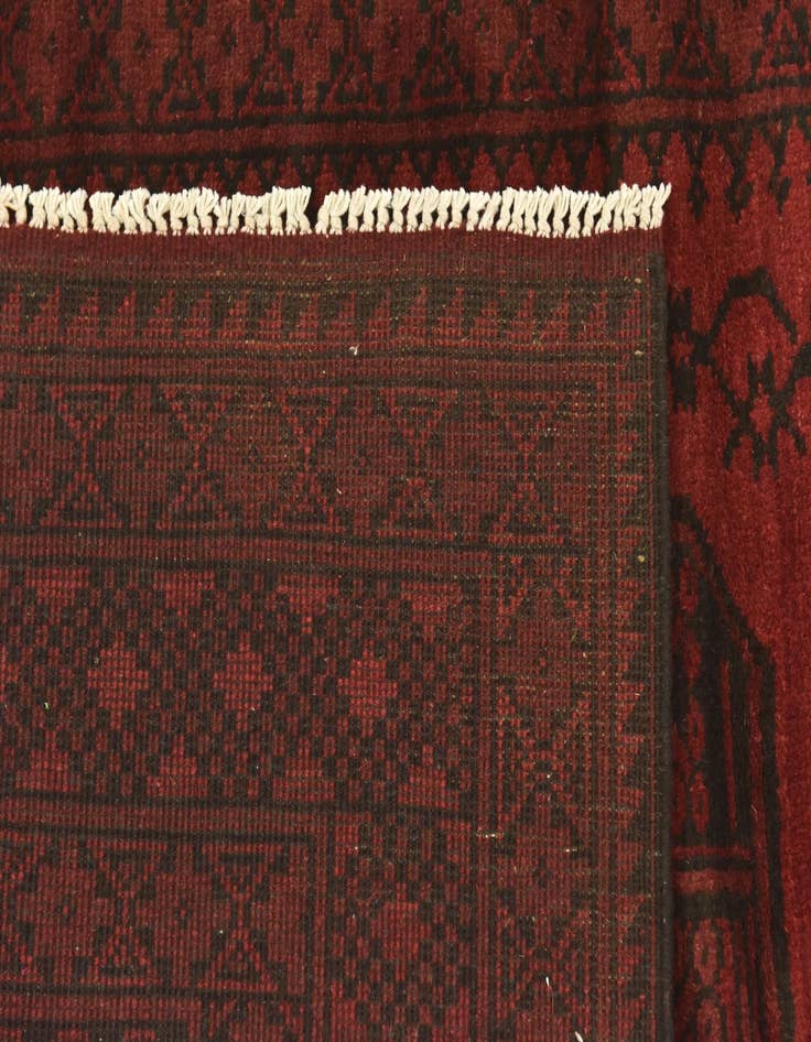 Detail image of 5' x 6' 4  Hand Knotted Afghan Akhche Wool Rug