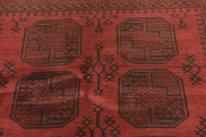 5' x 6' 4 Hand Knotted Afghan Akhche Wool Rug