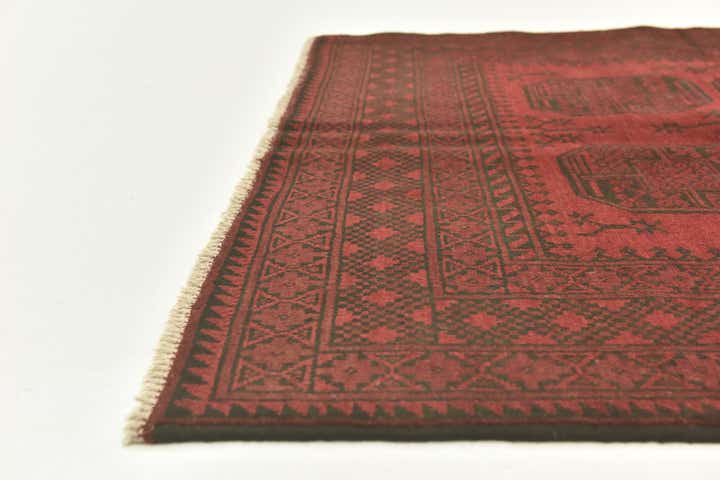 5' x 6' 4 Hand Knotted Afghan Akhche Wool Rug