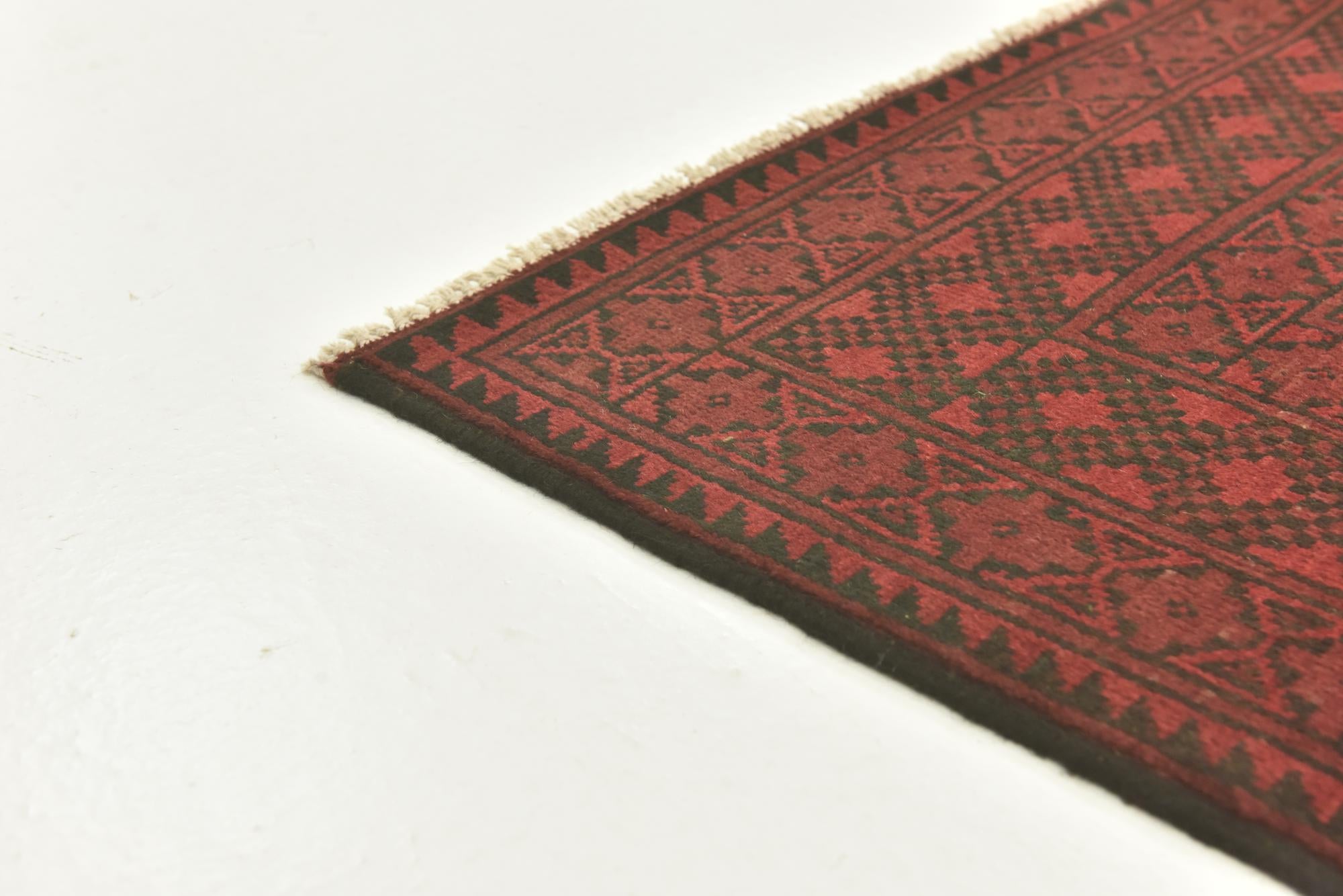 5' x 6' 4 Hand Knotted Afghan Akhche Wool Rug